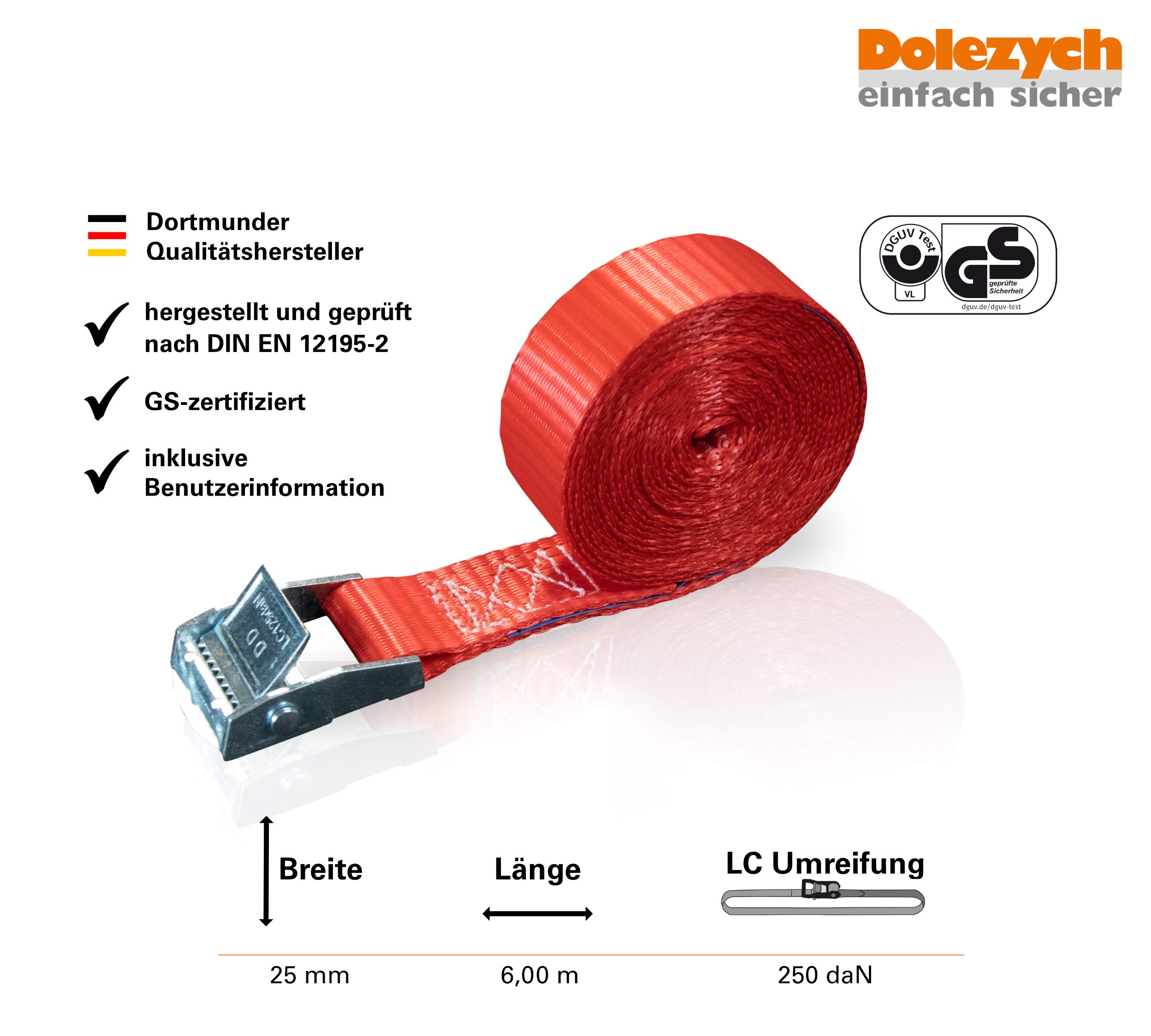 dolezych-dozurr-klemmschlosszurrgurt-6-m-rot-250-dan image 2