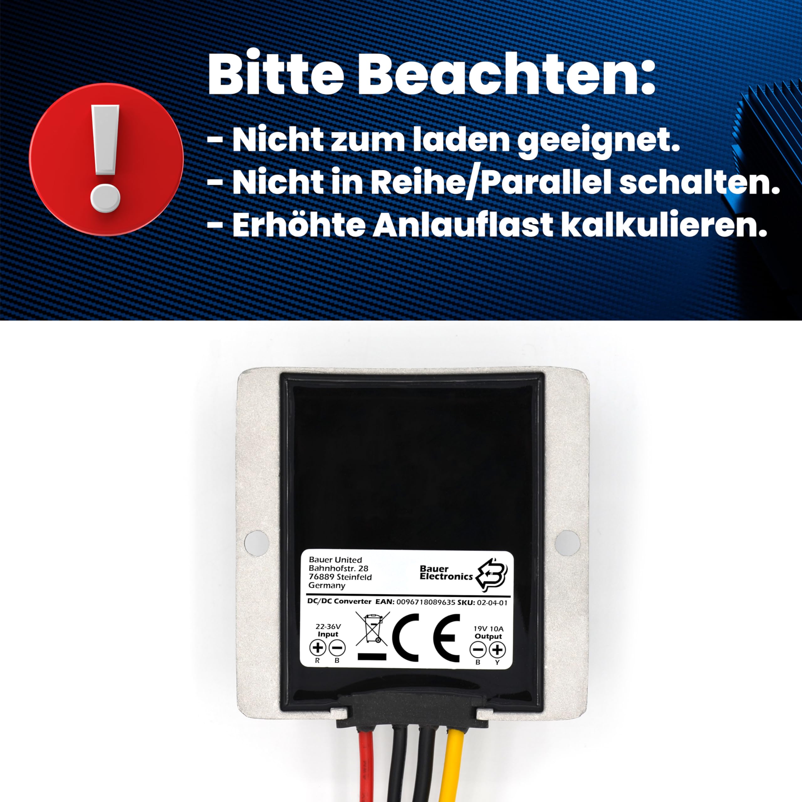 bauer-spannungswandler-dc-dc-24v-19v-10a-190w-ip68 image 3